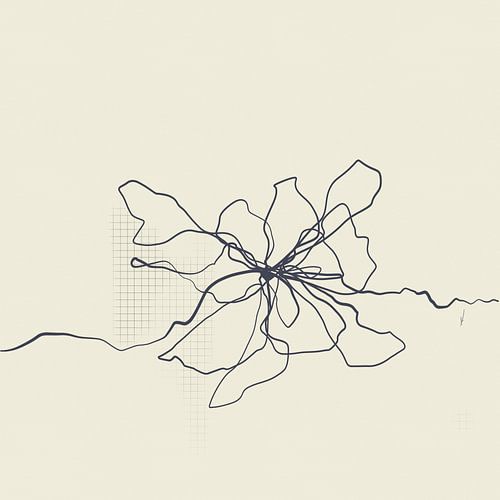 Blooming 1,  digitale one-line drawing