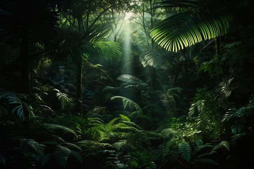 In the middle of the forest