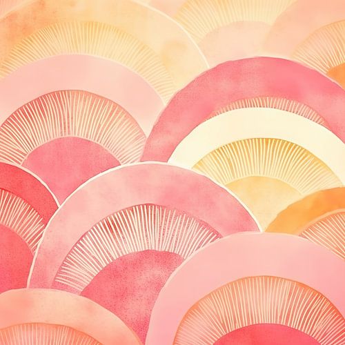 Abstract Peach | Overlapping Circles