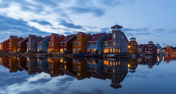 Reitdiephaven in de schemering