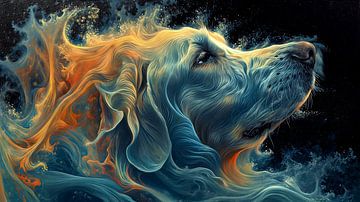 De mandelbrot fractal hond. van Harry Stok