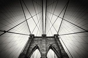New York City - Brooklyn Bridge van Alexander Voss