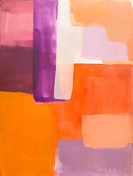 Violet Orange Abstrait par Gypsy Galleria