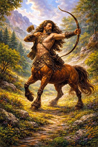 Centaur, Greek mythology painting. by Johannes