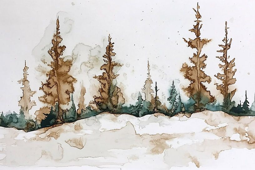 Trees in winter landscape by Imperial Art House