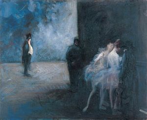 Hinter der Bühne - Sinfonie in Blau, Jean-Louis Forain