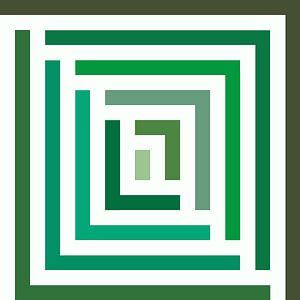 Abstrakt in Grüntönen und Weiß