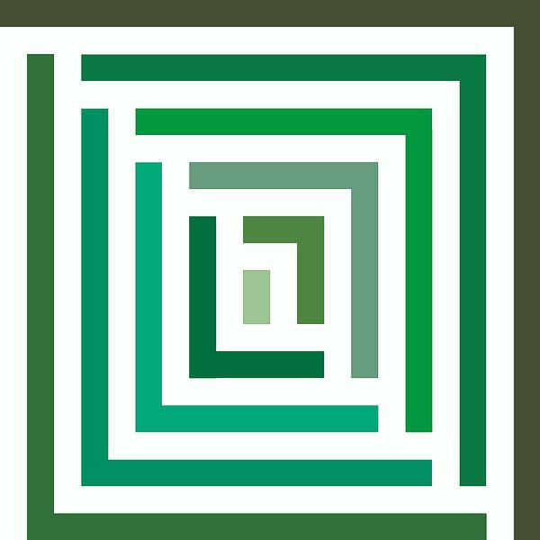 Abstrakt in Grüntönen und Weiß von Maurice Dawson