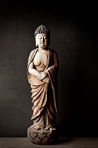 Image of Unique old wooden Monk India by Herbers Lifestyle Wall Decorations