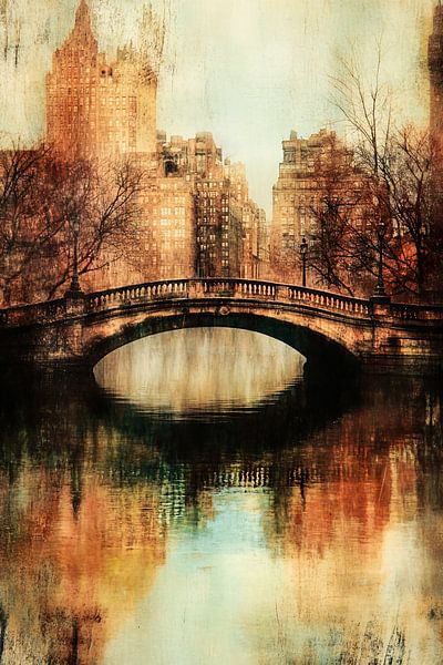 Pont historique et reflet de la ville par Imperial Art House