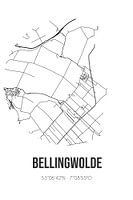 Bellingwolde (Groningen) | Landkaart | Zwart-wit