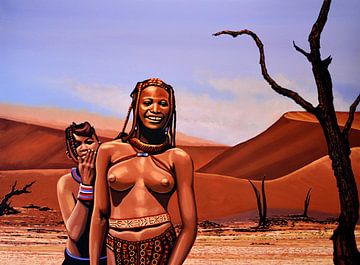 Himba Girls Of Namibia  van Paul Meijering