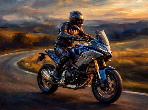 BMW F 900 XR : une balade en toute liberté à l'heure dorée