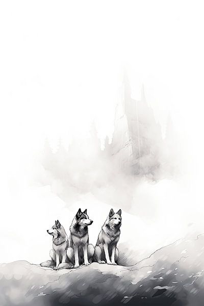 Painting Husky by ARTEO Paintings