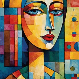 Portret van abstracte vrouw van MIROKKU