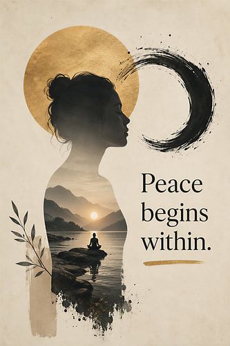 Peace Begins Within – Contemporary Zen Wall Art