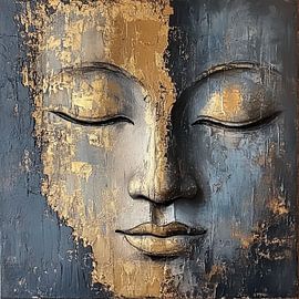 Visage de Bouddha en Style Japandi sur Wilma Mesman