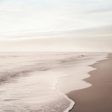 Zacht strand aan de horizon van Poster Art Shop