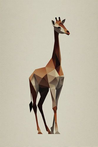 Girafe dans une élégance géométrique