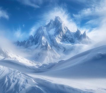 Alpen in winterpracht van fernlichtsicht