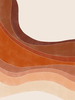 Bagues superposées dans des tons terreux