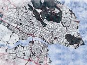 Kaart van Konstanz in de stijl 'White Winter' van Maporia thumbnail