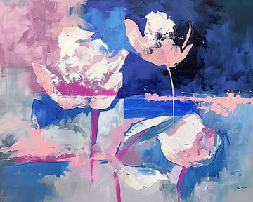 Bloem art van Abstract Schilderij
