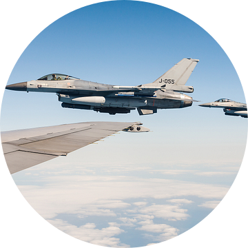 Twee Nederlandse F-16 gevechtsvliegtuigen van KC Photography