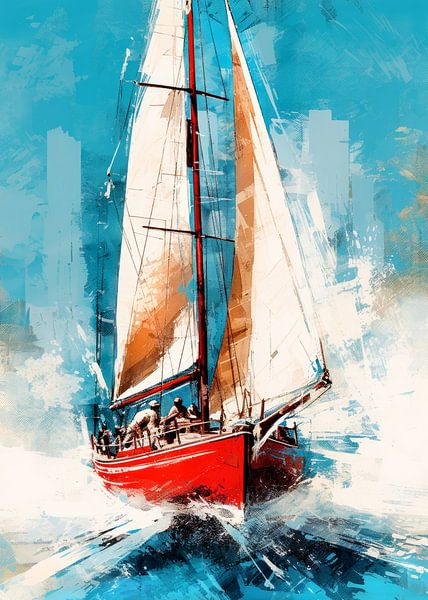 Sailing sport art #sailing #yacht by JBJart Justyna Jaszke