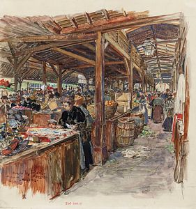 Frederic Houbron - Intérieur du Marché des Enfants Rouges. 3ème arrondissement (1907-1908)