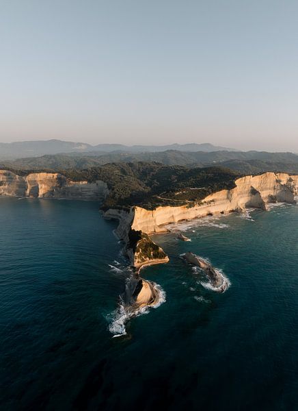 Sunset over Cape Drastis - dramatic Corfu coastline by Ashwien Jurawan