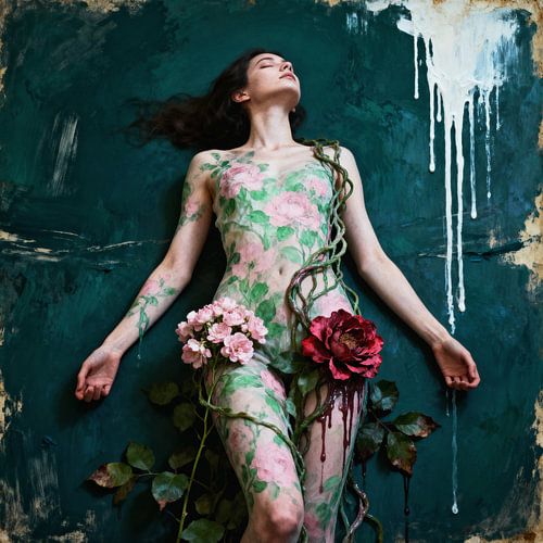 Bloom and Decay: Nature's Embrace by Jan Keteleer