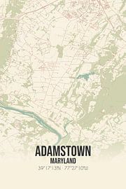 Vintage map of Adamstown (Maryland), USA. by Prints of Place