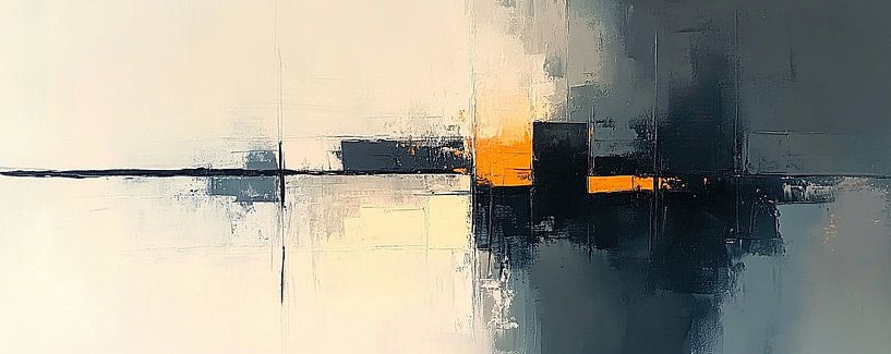 Abstracte Oranje Balans van Zen en Meer