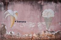 Banaan met ijsje