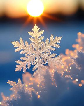 Tissu de cristal dans la neige