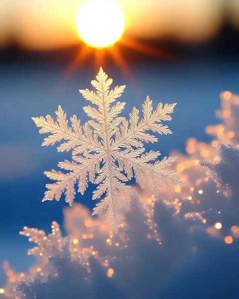 Kristallgeflecht im Schnee von Jean Pierre