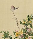 Rosa xanthina und Lamprocapnos spectabilis von Creative Masters Old Masters Miniaturansicht