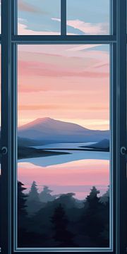 Window Painting 5.6 by Blikvanger Schilderijen