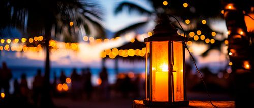 Romantic evening atmosphere on the beach by Poster Art Shop