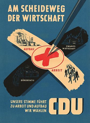 CDU Wahlplakat nach dem Krieg