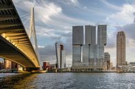 Rotterdam, Erasmus Bridge, Nieuwe Maas river and Wilhelmina Pier by Frans Blok - photos, art and other wall decoration thumbnail