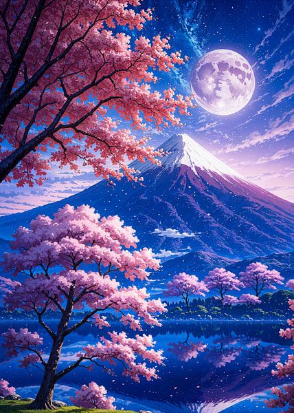 Sakura Kirschblüte Berg Fuji Japan von Ruzerin
