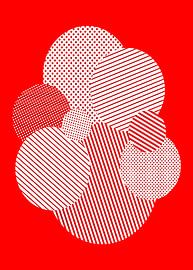 Motif « Pulse » rouge et blanc sur Art Kingdom