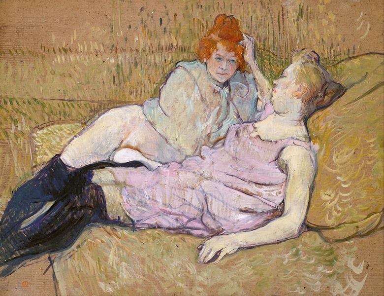 De sofa, Henri de Toulouse-Lautrec van Meesterlijcke Meesters
