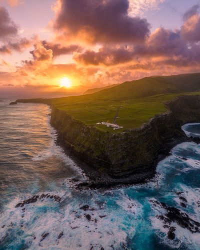 Farol do Albarnaz – Zonsondergang boven de Atlantische Oceaan
