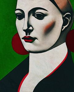 Portrait abstrait d'une femme 4 sur Jan Keteleer