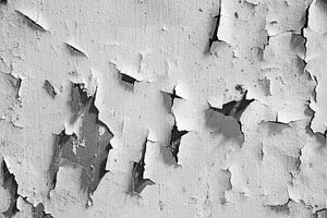 peinture écaillée en noir et blanc