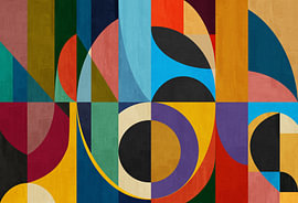 Bauhaus-inspired colour geometry