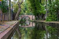 Schitterend mooie weerspiegelende Oudegracht in Utrecht